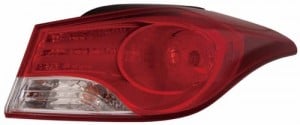 2011 - 2013 Hyundai Elantra Rear Tail Light Assembly Replacement / Lens / Cover - Right (Passenger) Side Outer - (Sedan)