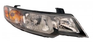 2010 - 2013 Kia Forte Front Headlight Assembly Replacement Housing / Lens / Cover - Right (Passenger) Side - (Sedan)
