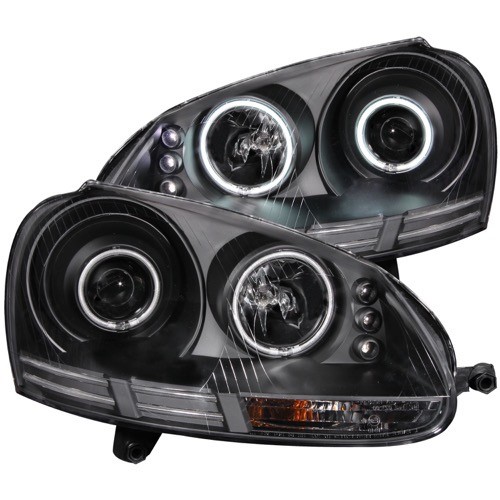 2006 - 2009 Volkswagen Jetta Projector Headlight Set w/Halo (Anzo 121345)
