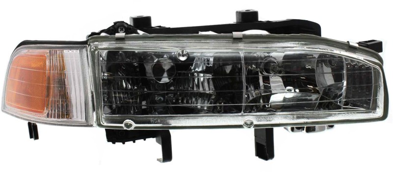 Headlight Assembly for Honda Accord 1992-1993, Right (Passenger) Side, Halogen, with Corner Light, Replacement