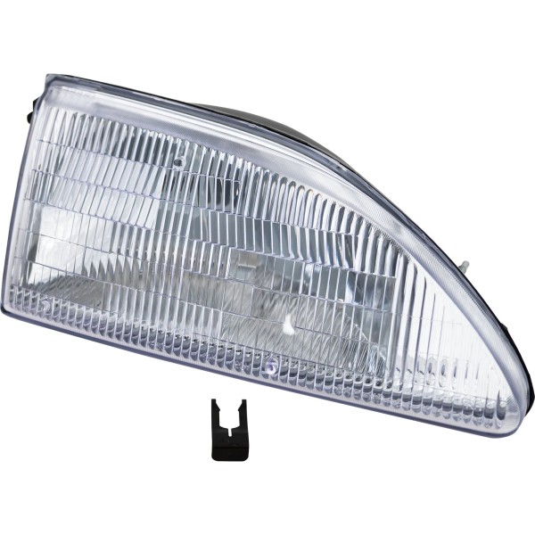 Headlight Assembly for Ford Mustang 1994-1998, Right (Passenger) Side, Halogen Light, Excludes Cobra Model, Replacement