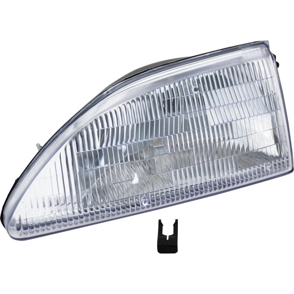 Headlight Assembly for Ford Mustang 1994-1998, Left (Driver), Halogen Light, Excluding Cobra Model, Replacement