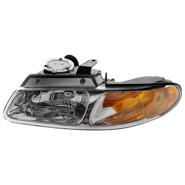 Headlight Assembly for 1996-1999 Dodge Caravan/Town and Country/Plymouth Voyager, Left (Driver), Halogen, excluding Quad Lights, Replacement