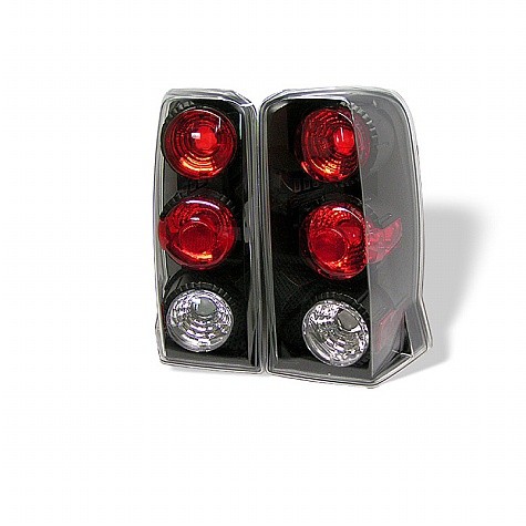 2002 - 2006 Cadillac Escalade SUV ( Not EXT ) Euro Style Tail Lights (PAIR) - Black (Spyder Auto)