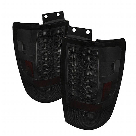 1997 - 2002 Ford Expedition Version 2 LED Tail Lights (PAIR) - Smoke (Spyder Auto)