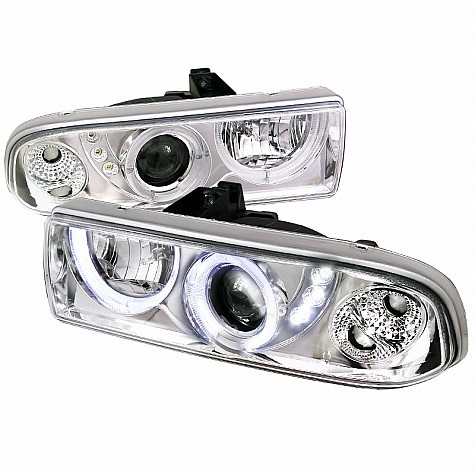 1998 - 2004 CHEVY  S10 PROJECTOR HEADLIGHTS (PAIR) CHROME HOUSING  (Spec-D Tuning)