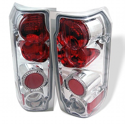 1987 - 1996 Ford F150 Euro Style Tail Lights (PAIR) - Chrome (Spyder Auto)
