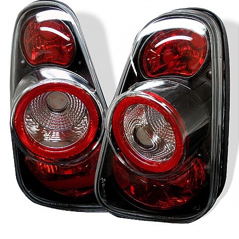 2005 - 2008 Mini Cooper Convertibles Euro Style Tail Lights (PAIR) - Black (Spyder Auto)