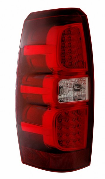 2007 - 2008 CHEVY AVALANCHE LED TAIL LIGHTS (PAIR) RED/CLEAR  (CG Distribution)