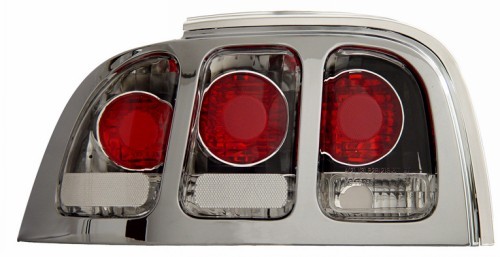 1994 - 1998 FORD MUSTANG TAIL LIGHTS (PAIR) CHROME  (CG Distribution)