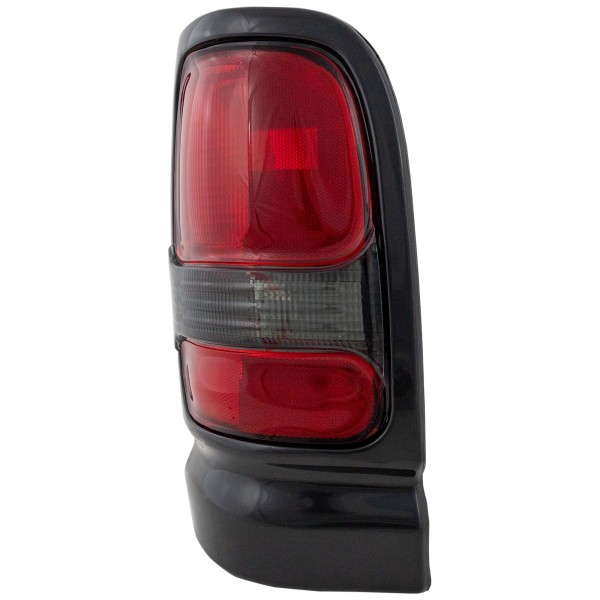 Tail Light for Dodge RAM Pickup 1994-2002, Right (Passenger) Lens and Housing, Black, with Sport Package, Replacement