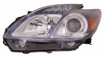 Headlight for Toyota Prius Plug-In 2012-2015, Left (Driver) Side, Lens and Housing, Halogen, CAPA-Certified, Replacement
