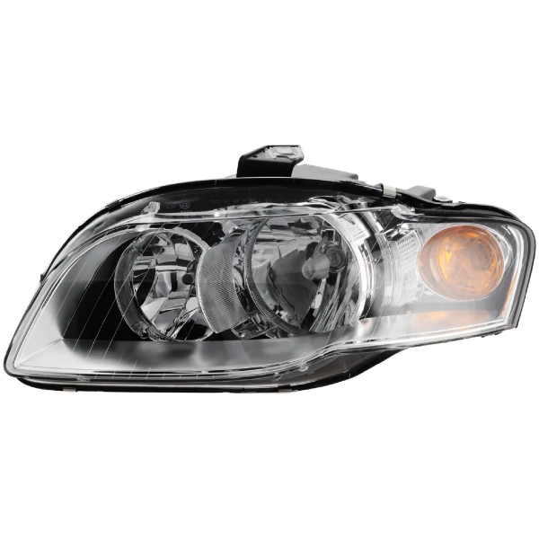 Headlight Assembly for Audi A4/A4 Quattro 2005-2009, Left (Driver), Halogen, Replacement