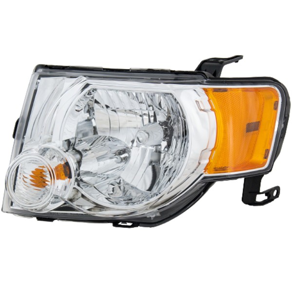 Headlight Assembly for 2008-2012 Ford Escape, Left (Driver), Halogen, Replacement