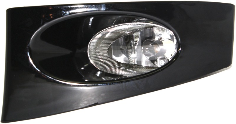 Front Fog Light for FIT 2007-2008 Left (Driver) Side, Lens and Housing, Black, Replacement