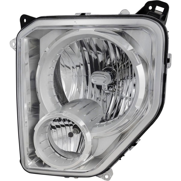 Headlight Assembly for 2008-2012 Jeep Liberty, Left (Driver) Side, Halogen, with Fog Light, Chrome Interior, Replacement