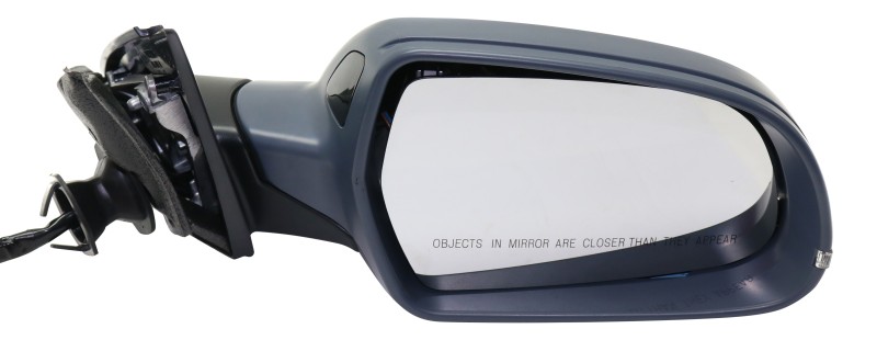 Power Folding, Heated Right (Passenger) Mirror for Audi A4/S4 2012-2016, Paintable, w/ Signal Light & Blind Spot Light in Housing, w/o Auto-Dimming, Memory, Sedan/Wagon, Replacement