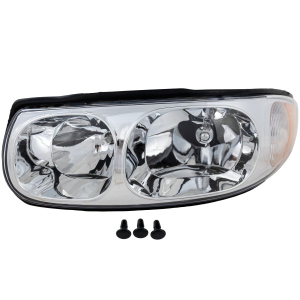 Headlight Assembly for Buick LeSabre (2000-2005), Left (Driver) Side, Halogen, Composite, with Cornering/Marker Light, FWD, Limited Model, Replacement