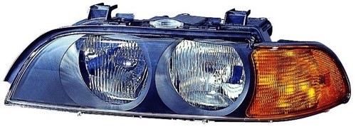 Left (Driver) Headlight Assembly for 1997 - 1998 BMW 528i, Front Headlight Assembly Replacement Housing/Lens/Cover, Halogen, up to March 1998, Composite,  63138362525, Replacement