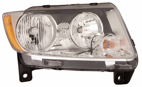 2011 - 2013 Jeep Grand Cherokee Front Headlight Assembly Replacement Housing / Lens / Cover - Right (Passenger) Side