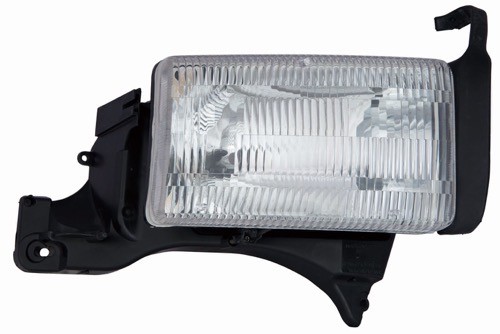 Right (Passenger) Headlight Lens/Housing for 1994 - 2001 Dodge Ram 3500, Front Headlight Assembly Replacement Housing/Lens/Cover,  55054780AH, Replacement
