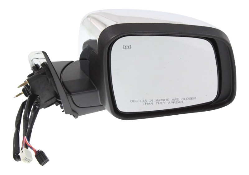 Power Mirror for Dodge Durango 2011-2022, Right (Passenger), Manual Folding, Heated, Chrome, with Memory and Signal Light, without Auto Dimming and Blind Spot Detection, Replacement