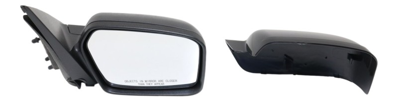Right (Passenger) Side Mirror for Ford Fusion 2006-2010, Milan 2006-2009, Power Adjustable, Non-Folding, Non-Heated, Includes 1 Paintable & 1 Textured Black Cap, Without Puddle Light, Not for Hybrid Models, Replacement