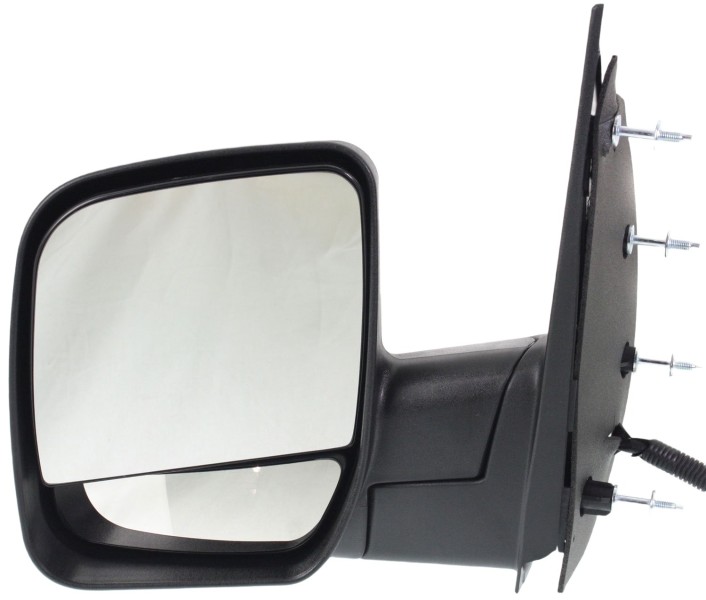 Power Mirror for Ford Econoline Van 2002-2008, Left (Driver), Non-Towing, Manual Folding, Non-Heated, Textured Black, without Auto Dimming, Blind Spot Detection, Memory, and Signal Light, Replacement