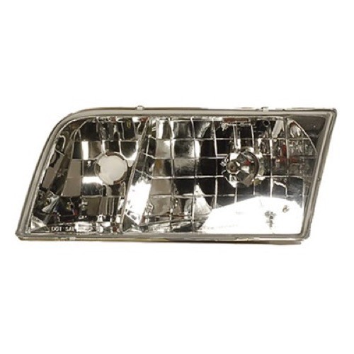 Left (Driver) Headlight Assembly for 1998 - 2011 Ford Crown Victoria, Replacement Front Headlight Housing / Lens / Cover, without bulbs or sockets, Composite Replacement Lens Design,  4W7Z13008A