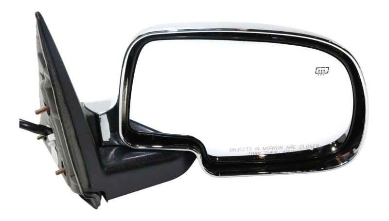 Power Heated Chrome Mirror for Chevrolet Silverado/GMC Sierra 2003-2006, Right (Passenger), Non-Towing, Manual Folding, w/o Memory, with Puddle and Signal Light, Includes 2007 Classic, Replacement