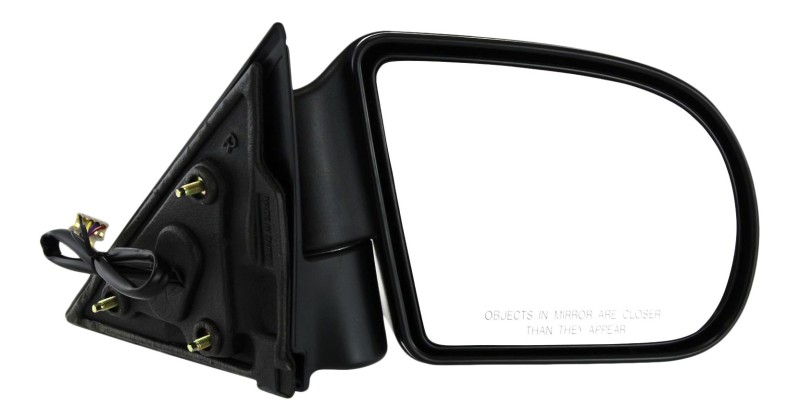 Power Mirror for Chevrolet S10 Pickup 1999-2004/Blazer 1999-2005, Right (Passenger), Heated, Manual Folding, Textured, Replacement