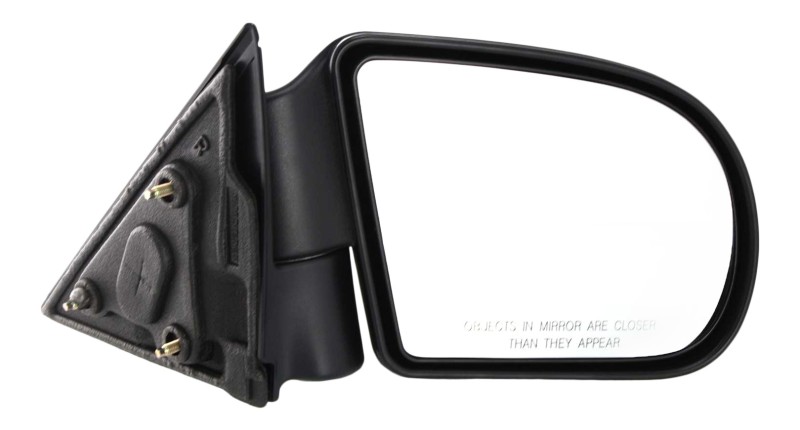 Manual Adjust Mirror for Chevrolet S10 Pickup (1999-2004)/Blazer (1999-2005), Right (Passenger) Side, Manual Folding, Non-Heated, Textured, Below Eyeline Type, Replacement