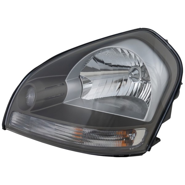 Headlight Assembly for Hyundai Tucson 2005-2009, Left (Driver), Halogen, with Clear Turn Signal Light, Replacement