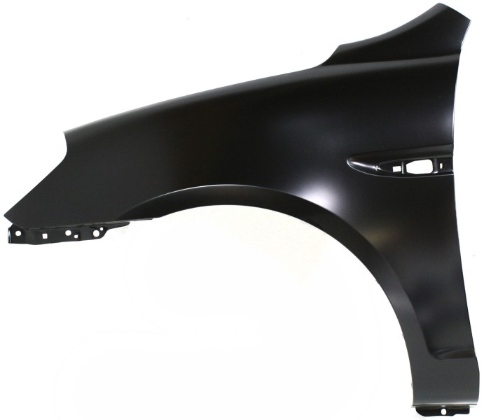 Front Fender for Hyundai Accent 2006-2011, Left (Driver), Primed (Ready to Paint), Steel, with Side Light Hole, Hatchback 2007-2011/Sedan, Replacement (CAPA Certified)
