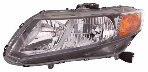 2012 - 2012 Honda Civic Front Headlight Assembly Replacement Housing / Lens / Cover - Left (Driver) Side - (Sedan + Coupe)