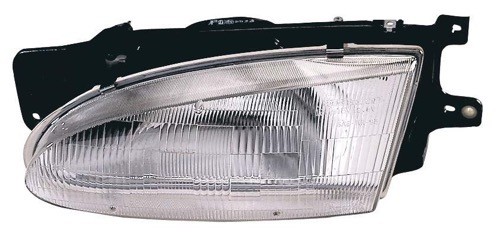 1995 - 1997 Hyundai Accent Front Headlight Assembly Replacement Housing / Lens / Cover - Left (Driver) Side - (4 Door; Sedan)