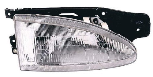 1995 - 1999 Hyundai Accent Front Headlight Assembly Replacement Housing / Lens / Cover - Right (Passenger) Side - (3 Door; Hatchback)