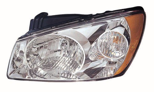 2004 - 2006 Kia Spectra Front Headlight Assembly Replacement Housing / Lens / Cover - Right (Passenger) Side - (4 Door; Sedan)