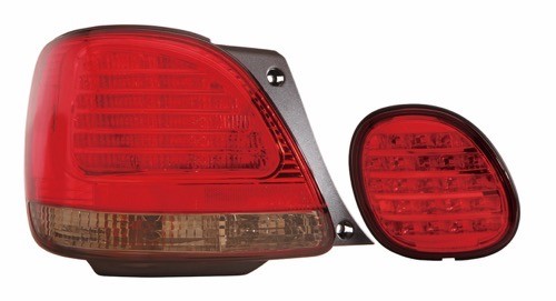 LED Tail Light Replacement Set for 1998 - 2005 Lexus GS300, Smoke/Red, 4-Piece, OEM LX2811108