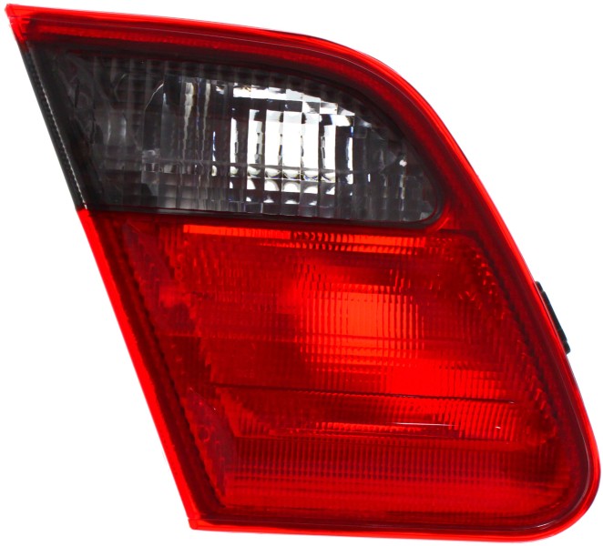 Tail Light for Mercedes E-Class Sedan 2000-2002, Left (Driver), Inner, Lens and Housing, Red and Smoke, Avantgarde Package, Replacement