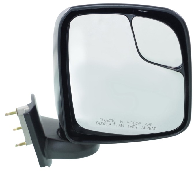 Mirror Right (Passenger) for Nissan NV200 2013-2021, S Model, Manual Adjust & Manual Folding, Non-Towing, Non-Heated, Textured, Replacement