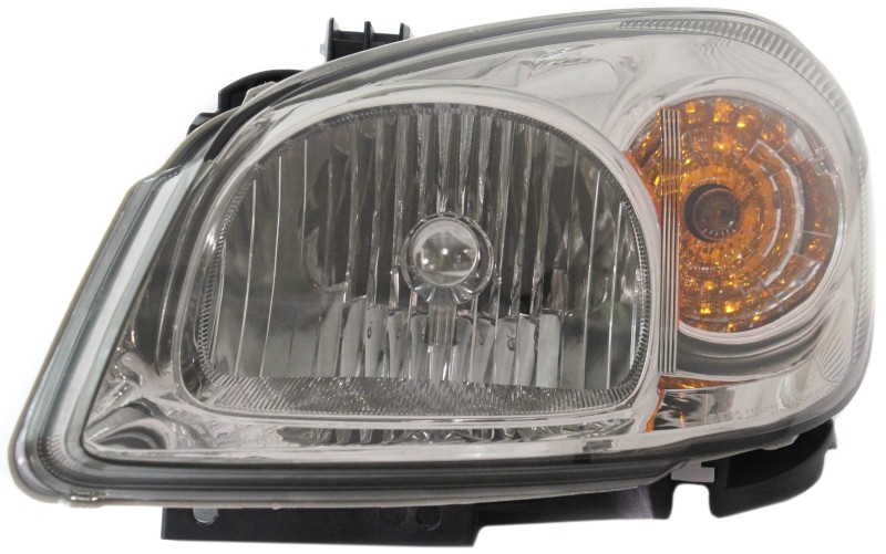 Headlight Assembly for Chevrolet Cobalt 2005-2010/ Pontiac G5 2007-2009, Left (Driver), Halogen, Smoked Lens, with Bracket, Base/LS/LT/Sport/(SS, 2.0L Eng), Replacement