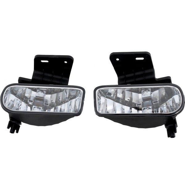 Fog Light Assembly for Chevrolet Silverado (1999-2002)/Tahoe (2000-2006), Right (Passenger) and Left (Driver), Halogen, Clear Lens, Replacement