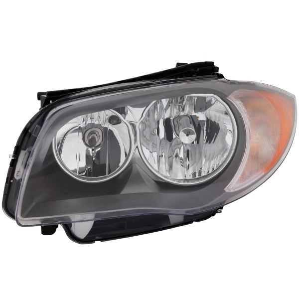 Headlight Assembly for BMW 128i Convertible/Coupe 2008-2011, Left (Driver) Side, Halogen, To March 2011, Replacement