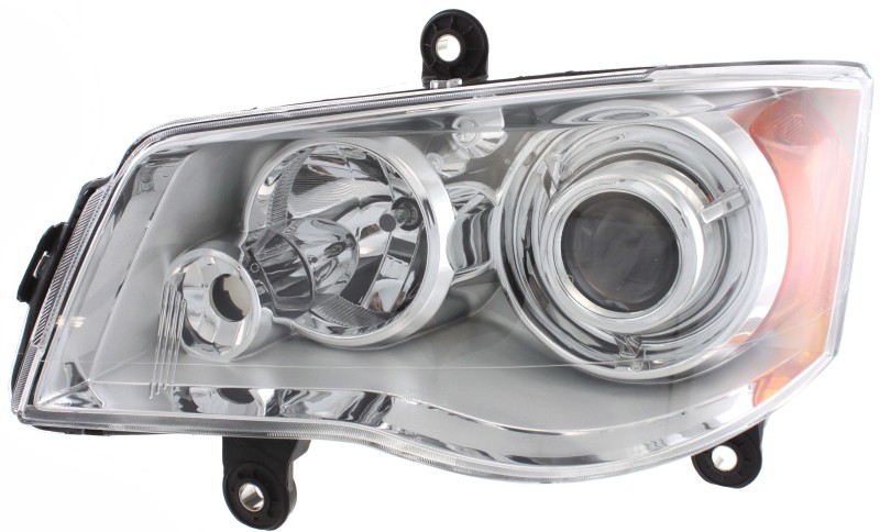 Headlight for Chrysler Town and Country 2008-2016, Left (Driver), Lens and Housing, Xenon, without HID Kit, Code LMP, Replacement