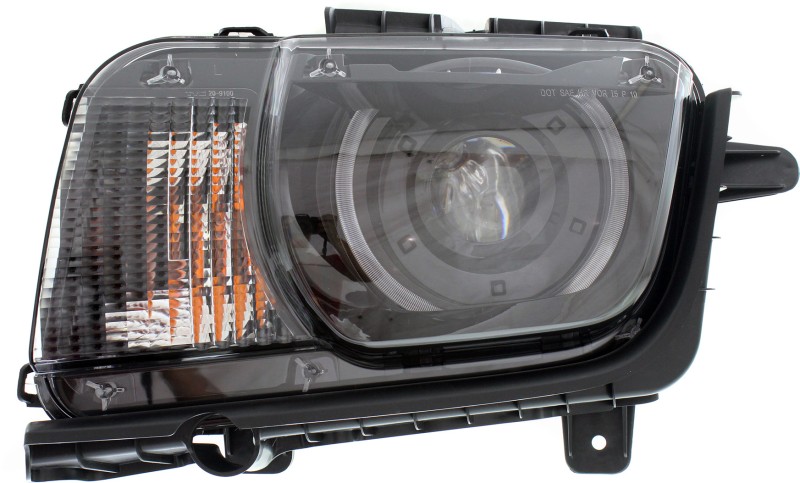 Headlight Assembly for Chevrolet Camaro 2010-2015, Left (Driver), HID/Xenon, with HID Kit, Excluding Leveling System, Type 1 (2010-2013) / (ZL1 Model, 2014-2015), Convertible/Coupe, Replacement