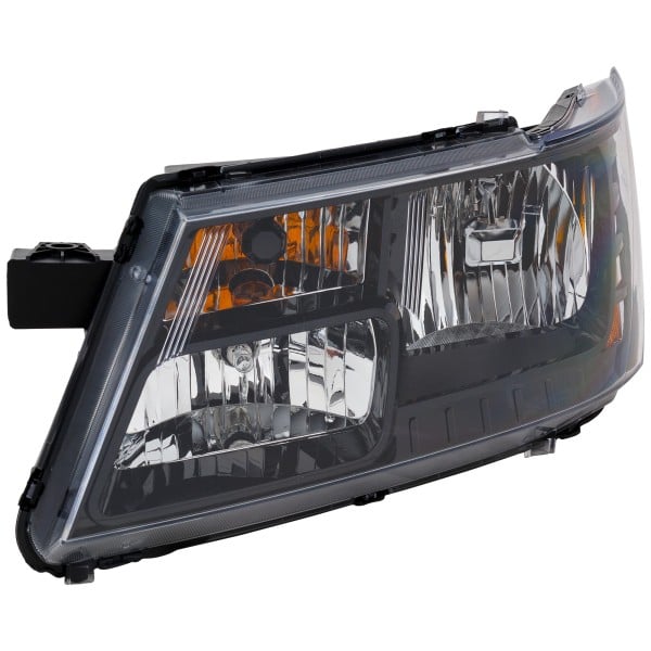 Headlight Assembly for Dodge Journey 2014-2020, Left (Driver), Halogen, with Black Trim, Replacement (CAPA Certified)
