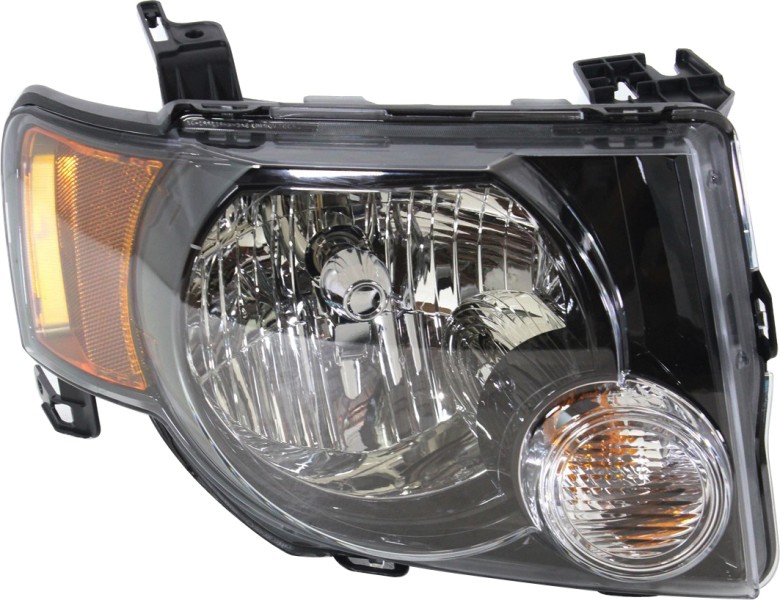 Headlight Assembly for Ford Escape 2009-2012 Right (Passenger), Halogen, Dark Interior, w/ Sport Appearance Package, From 12-2-08, XLT Model, Replacement