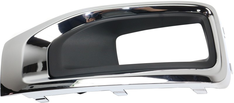 Front Fog Light Molding for GMC Yukon/Yukon XL 2015-2020, Left (Driver), Primed (Ready to Paint), with Chrome Bezel, Replacement