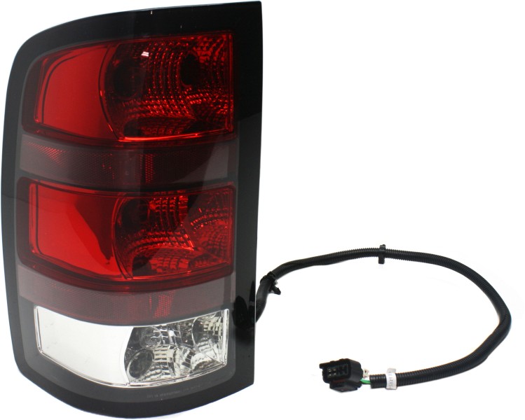 Tail Light Assembly for GMC Sierra 1500 2007-2010, Left (Driver), Denali Model, New Body Style, Replacement